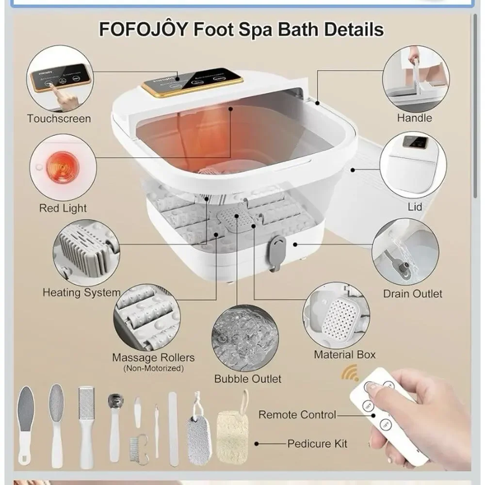 BRAND NEW Collapsable Foot Spa Bath FOFOJOY Brand New In Box Never Used Sealed